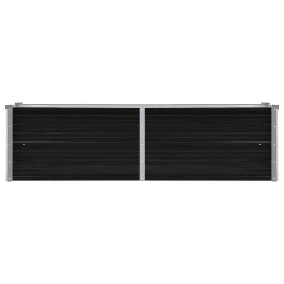 VidaXL Plantenbak Verhoogd 160x40x45 Cm Gegalvaniseerd Staal Antraciet 5 VidaXL Plantenbak Verhoogd 160x40x45 Cm Gegalvaniseerd Staal Antraciet - Afbeelding 3