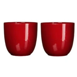 Mica Decorations Plantenpot - Donkerrood - Keramiek - 25 X 23 Cm -Tuinmeubelwinkel 6f74fd5e36b8491a957e9eed69a8c72f