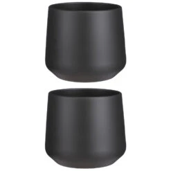 Mica Decorations Bloempot - Antraciet Grijs - Keramiek - 21 X 18 Cm -Tuinmeubelwinkel 71f17933d8124066a44ca2d577647122