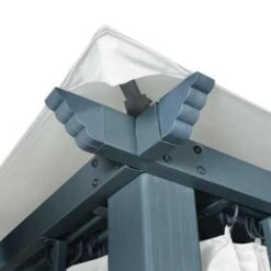 VidaXL Prieel Met Gordijn 300x300 Cm Aluminium Crème 9 VidaXL Prieel Met Gordijn 300x300 Cm Aluminium Crème -Tuinmeubelwinkel 749a278282144ec88662580dacbcf334