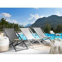 Beliani Tuinligstoel LOCRI - Grijs Polyester, Aluminium 9 Beliani Tuinligstoel LOCRI - Grijs Polyester, Aluminium -Tuinmeubelwinkel 75bbf13e1ae648948b3572c2d0260875