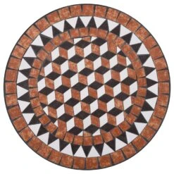 VidaXL Bistrotafel Mozaïek 60 Cm Keramiek Bruin -Tuinmeubelwinkel 7dc30afa5438472cabc55bb607bc2fa7