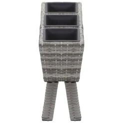 VidaXL Plantenbak Verhoogd Met 3 Potten 72x25x50 Cm Poly Rattan Grijs -Tuinmeubelwinkel 7eccdc08ee23426892301ed00fbf0fe7