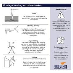Nesling Coolfit Schaduwdoek 90° 5x5x7 -Tuinmeubelwinkel 81003822 0102