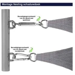 Nesling Coolfit Schaduwdoek 90° 5x5x7 -Tuinmeubelwinkel 81003822 0103