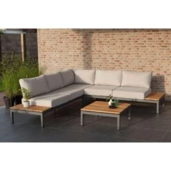 Exotan Hoek Loungeset Villa - Antraciet/bruin -Tuinmeubelwinkel 81019520 0200