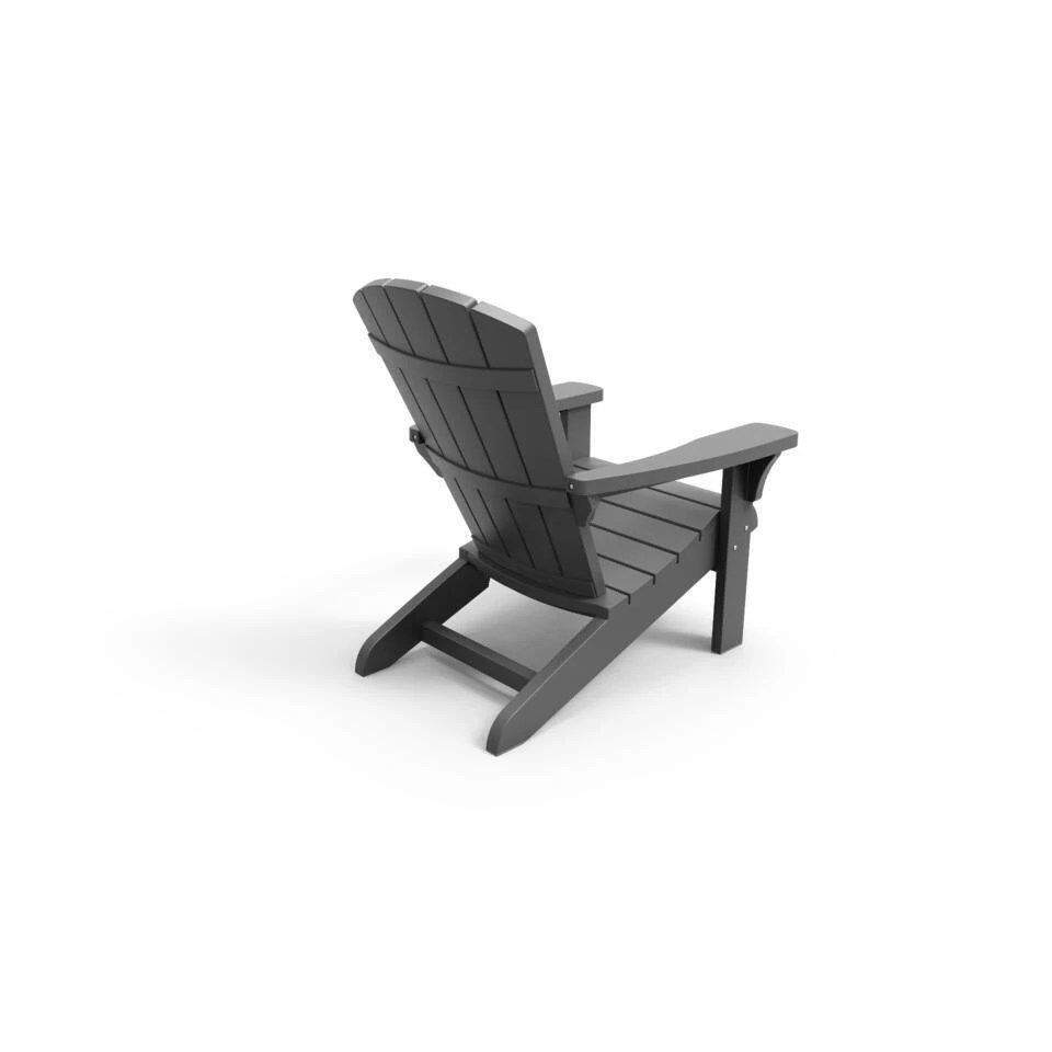 Keter Troy Adirondack Tuinstoel - 81x80x96,5cm - Grafiet 4 Keter Troy Adirondack Tuinstoel - 81x80x96,5cm - Grafiet - Afbeelding 2
