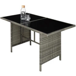 Tectake - Wicker Zitgroep Barletta - Grijsgevlekt / Grijs -Tuinmeubelwinkel 81ce4b19d2284a05bc514e34db4c1db4