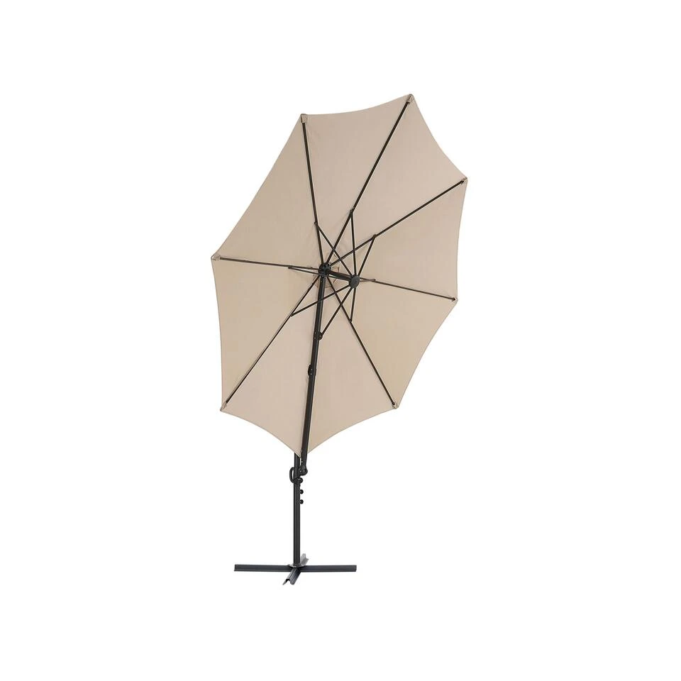Beliani Cantilever Parasol SAVONA II - Beige Polyester 6 Beliani Cantilever Parasol SAVONA II - Beige Polyester - Afbeelding 4