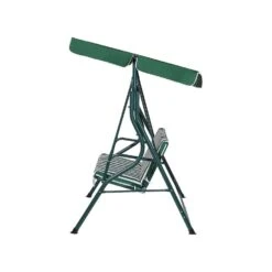 Beliani Schommelbank CHAPLIN - Groen Staal -Tuinmeubelwinkel 8d9856d176b845cd9034a686385317e1