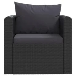 VidaXL Fauteuil Met Kussens Poly Rattan Zwart 8 VidaXL Fauteuil Met Kussens Poly Rattan Zwart -Tuinmeubelwinkel 9c51a855bb8a40c78f0a6357ceb8619e