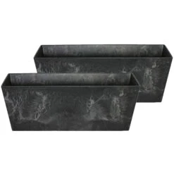 Steege Plantenbak - Gerecycled Kunststof - Zwart - 55 X 17 Cm -Tuinmeubelwinkel 9cdf97a0228947708935dabe67ee7216