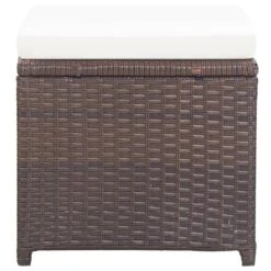 VidaXL Tuinkrukken 2 St Met Kussens Poly Rattan Bruin -Tuinmeubelwinkel 9d190c230ac54577bd86639353f75a46