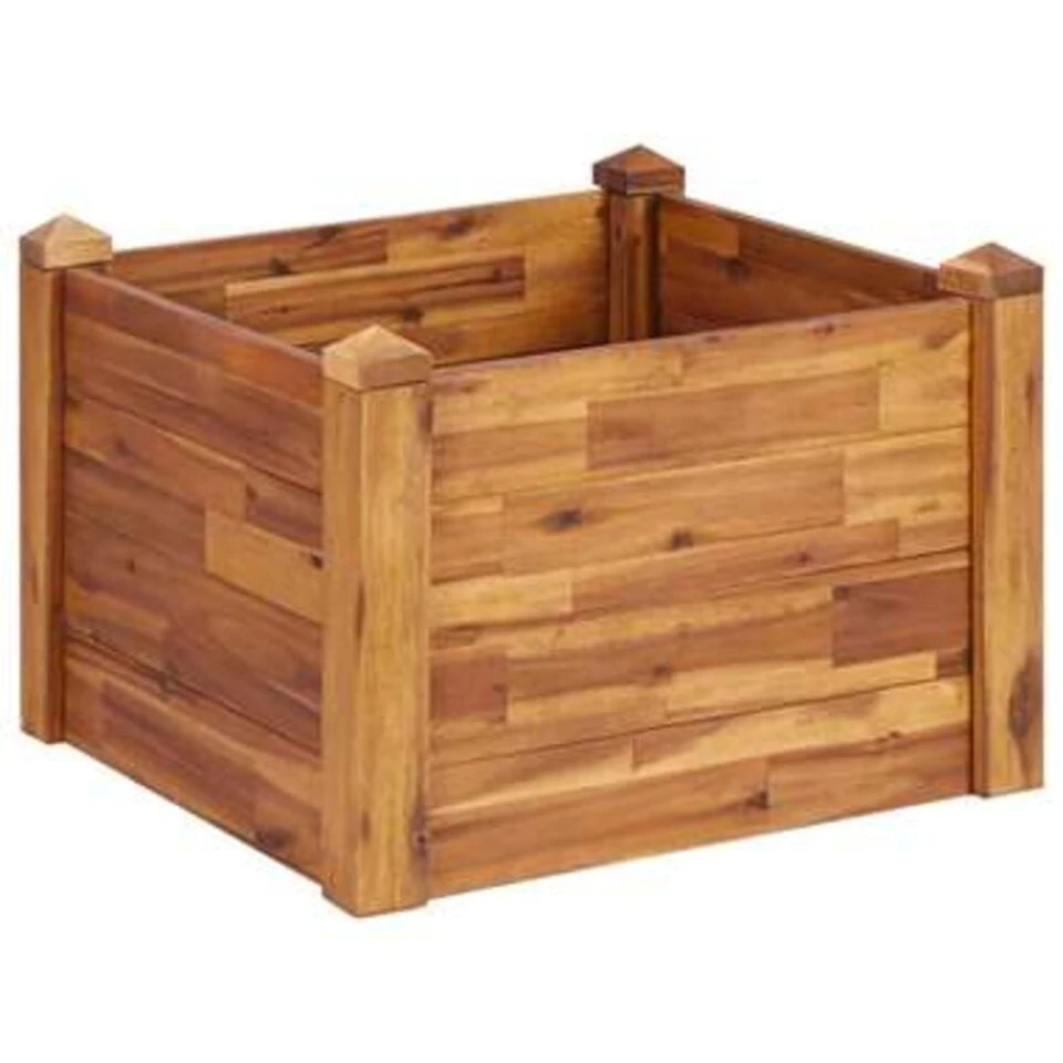 VidaXL Plantenbak Verhoogd 60x60x44 Cm Massief Acaciahout 4 VidaXL Plantenbak Verhoogd 60x60x44 Cm Massief Acaciahout - Afbeelding 2