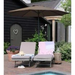 PimXL Luxe 8-ribs Parasol - Ø300cm - Taupe -Tuinmeubelwinkel a3d973b9f8e74744bc6973201d03f9f7