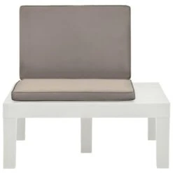 VidaXL Loungestoel Met Kussen Kunststof Wit 7 VidaXL Loungestoel Met Kussen Kunststof Wit -Tuinmeubelwinkel aa04d696bd5c4909981a3112c66a78f6