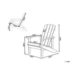 Beliani Tuinstoel ADIRONDACK - Blauw Kunsthout -Tuinmeubelwinkel b1dca6eae8c046c1ab2ab29a78f40329