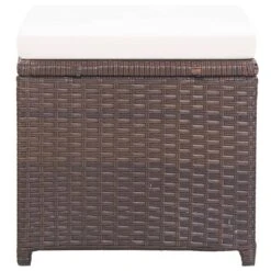 VidaXL Tuinkrukken 2 St Met Kussens Poly Rattan Bruin -Tuinmeubelwinkel b54e593c68bd4bf78604c6977f847d48