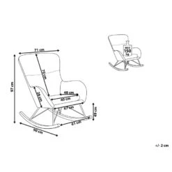 Beliani Schommelstoel ELLAN - Blauw Fluweel 8 Beliani Schommelstoel ELLAN - Blauw Fluweel -Tuinmeubelwinkel b9bd525ed125483f94d417124cccba8e 1