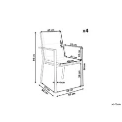 Beliani Tuinstoel BUSSETO - Zwart Aluminium 8 Beliani Tuinstoel BUSSETO - Zwart Aluminium -Tuinmeubelwinkel bde50524357c4d779ebaa05589ba7cf2