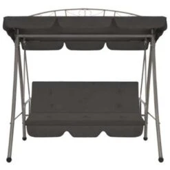 VidaXL Schommelbank Voor Buiten Met Dak 198x120x205 Cm Staal Antraciet 7 VidaXL Schommelbank Voor Buiten Met Dak 198x120x205 Cm Staal Antraciet -Tuinmeubelwinkel be32b4c154c44b77a3ee922183cf7ebe