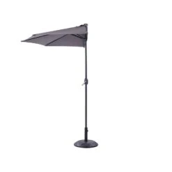 Beliani Halfronde Parasol GALATI - Grijs Polyester 9 Beliani Halfronde Parasol GALATI - Grijs Polyester -Tuinmeubelwinkel be718a3a2bf949b1a22a321cc577702f