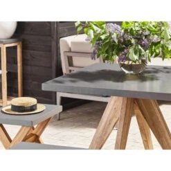 Beliani Eettafel OLBIA - Grijs Vezelcement 9 Beliani Eettafel OLBIA - Grijs Vezelcement -Tuinmeubelwinkel c2ec0212ac414a668915cc76e6a139b6