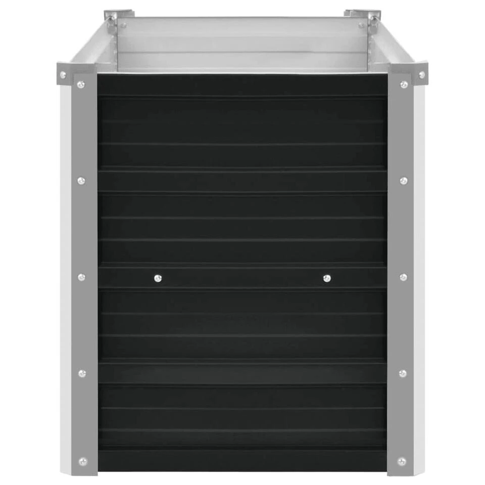VidaXL Plantenbak Verhoogd 160x40x45 Cm Gegalvaniseerd Staal Antraciet 6 VidaXL Plantenbak Verhoogd 160x40x45 Cm Gegalvaniseerd Staal Antraciet - Afbeelding 4