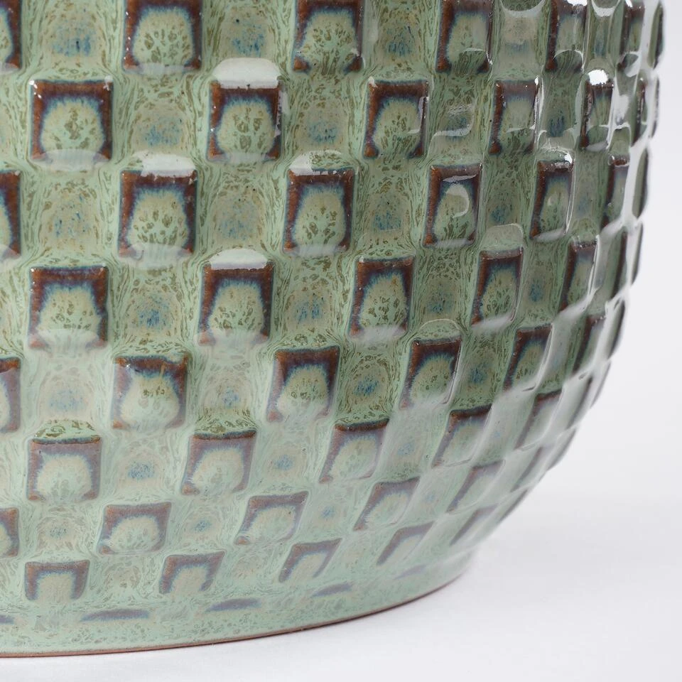 Mica Decorations Daan Bloempot - H20,5 X Ø21,5 Cm - Groen 5 Mica Decorations Daan Bloempot - H20,5 X Ø21,5 Cm - Groen - Afbeelding 3