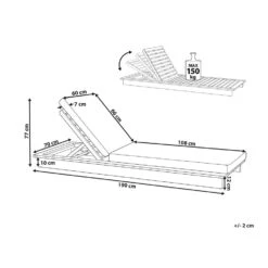 Beliani Tuinligstoel GRANARI - Lichte Houtkleur Acaciahout -Tuinmeubelwinkel cf831ebe077e48209b438b589de3943f