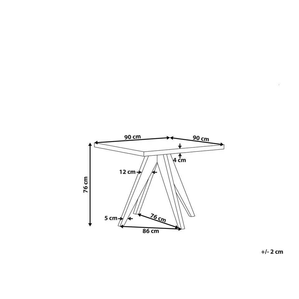 Beliani Eettafel OLBIA - Grijs Vezelcement 5 Beliani Eettafel OLBIA - Grijs Vezelcement - Afbeelding 3