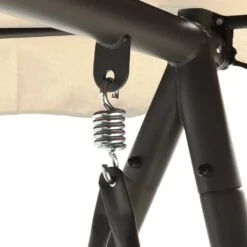 VidaXL Schommelbank Voor Buiten Met Luifel Converteerbaar Zandwit -Tuinmeubelwinkel d6bb720875ac4b4db495e1b4a3035475