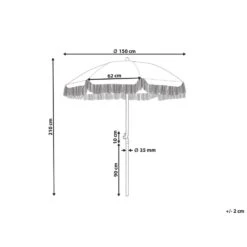 Beliani Marktscherm MONDELLO - Wit Polyester -Tuinmeubelwinkel dff05a737fc0474db99faa4fe261b43f 1