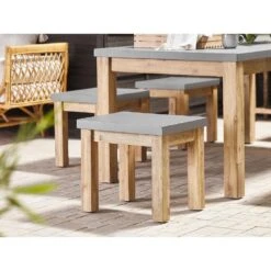 Beliani Tuinstoel OSTUNI - Grijs Vezelcement 7 Beliani Tuinstoel OSTUNI - Grijs Vezelcement -Tuinmeubelwinkel e12b183354974534b422e17393c41c97