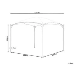 Beliani Tuinpaviljoen VOMERO - Grijs Polyester, Staal -Tuinmeubelwinkel e1ef53051cf34c8fa69f2b2bf859cc70