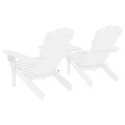 VidaXL Tuinstoelen Adirondack Met Tafeltje Massief Vurenhout Wit -Tuinmeubelwinkel e72f1e5d55384861aed90ab4f332f5c0