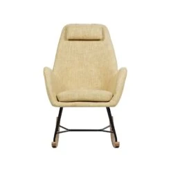 Beliani Schommelstoel ARRIE - Geel Polyester 9 Beliani Schommelstoel ARRIE - Geel Polyester -Tuinmeubelwinkel e74ed666beaf475a822ba7d4744b25e3