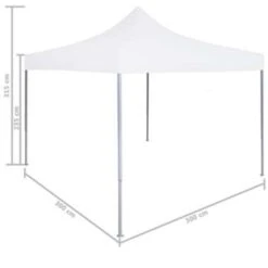 VidaXL Partytent Inklapbaar 3x3 M Staal Wit -Tuinmeubelwinkel e9087c14c6ff49aa8013caa9f3c35301