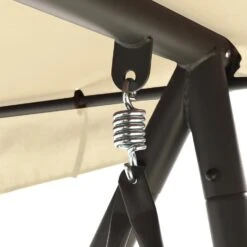 VidaXL Schommelbank Voor Buiten Met Luifel Zandwit 9 VidaXL Schommelbank Voor Buiten Met Luifel Zandwit -Tuinmeubelwinkel eb1cf812b7244768b501c01febec0c2d