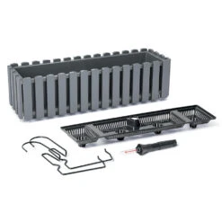 Prosperplast Plantenbak - 58 X 18 X 16 Cm - Grijs - Met Droogmeter -Tuinmeubelwinkel f11d7a13f9fd47239b1746e5aa79024b