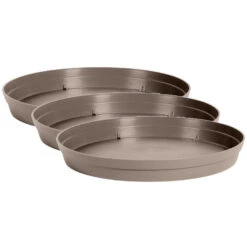 EDA Bloempot - Toscane - Onderschaal - Taupe - Kunststof - D35 Cm -Tuinmeubelwinkel f3a95401c81e4f36aa62bacef873c09a 1