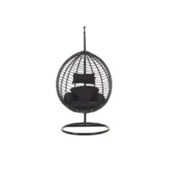 Beliani Hangstoel TOLLO - Zwart Pe Rotan -Tuinmeubelwinkel f73b218b0baa4e7a9c2ca4bc748f8ebd