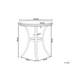 Beliani Tuintafel RIFREDDO - Blauw Pe Rotan -Tuinmeubelwinkel f8c6a5a05b824e19986119f4838d95ea