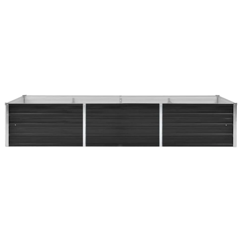 VidaXL Plantenbak Verhoogd 240x80x45 Cm Gegalvaniseerd Staal Antraciet 5 VidaXL Plantenbak Verhoogd 240x80x45 Cm Gegalvaniseerd Staal Antraciet - Afbeelding 3