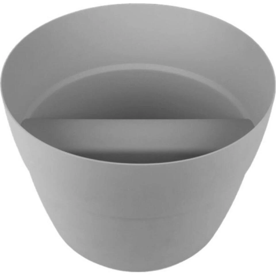 EDA Bloempot - Grijs - Kunststof - D30 X H21 - 8 Liter 4 EDA Bloempot - Grijs - Kunststof - D30 X H21 - 8 Liter - Afbeelding 2