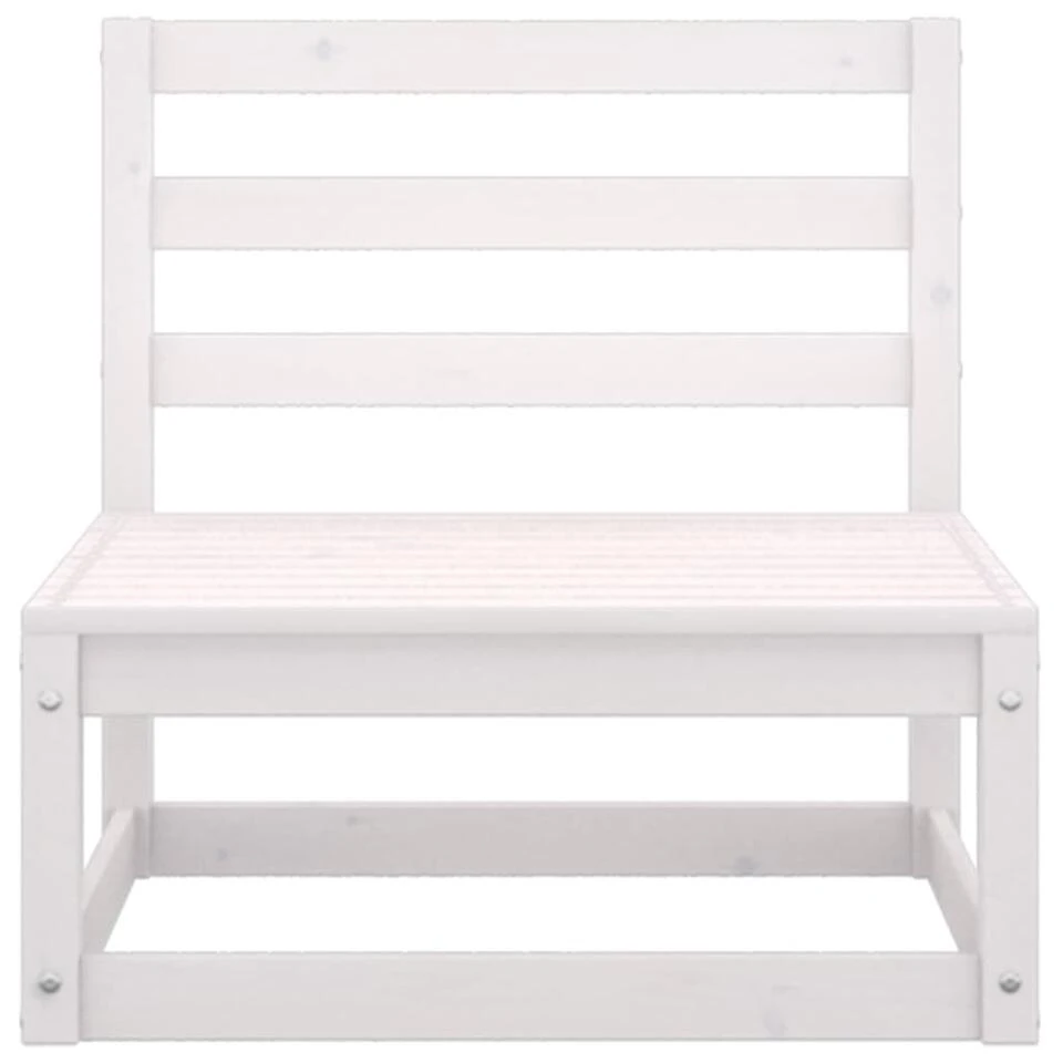 VidaXL 3-delige Loungeset Met Kussens Massief Grenenhout Wit 5 VidaXL 3-delige Loungeset Met Kussens Massief Grenenhout Wit - Afbeelding 3