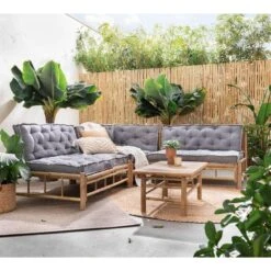 Loungetafel Tarifa Bamboe - Naturel - 90x50x35 Cm -Tuinmeubelwinkel sf 50155602 9050